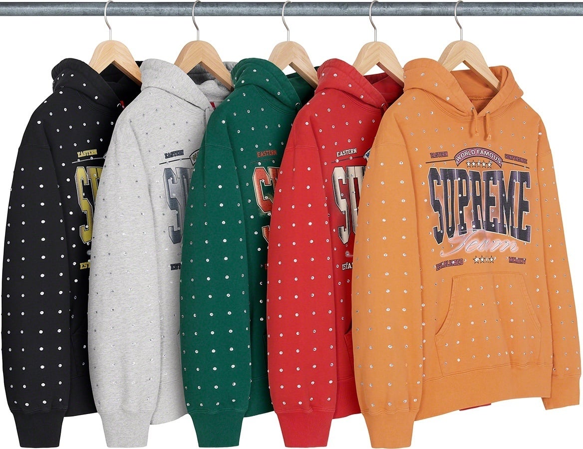 Rhinestone Hooded Sweatshirt